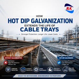 Hot Dip Galvanized Cable Tray providing corrosion protection and longer service life