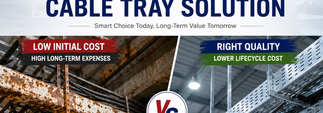 Hot Dip Galvanized Cable Tray cost vs quality comparison for industrial cable management systems by RK Engineering