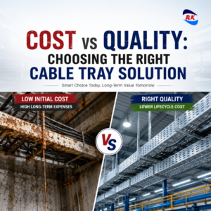 Hot Dip Galvanized Cable Tray cost vs quality comparison for industrial cable management systems by RK Engineering