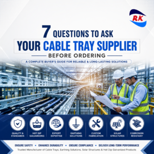 Hot Dip Galvanized Cable Tray Manufacturer in India - RK Engineering