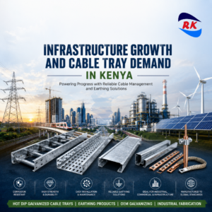 Infrastructure Growth and Cable Tray Demand in Kenya using GI Cable Tray and HDG Cable Tray solutions