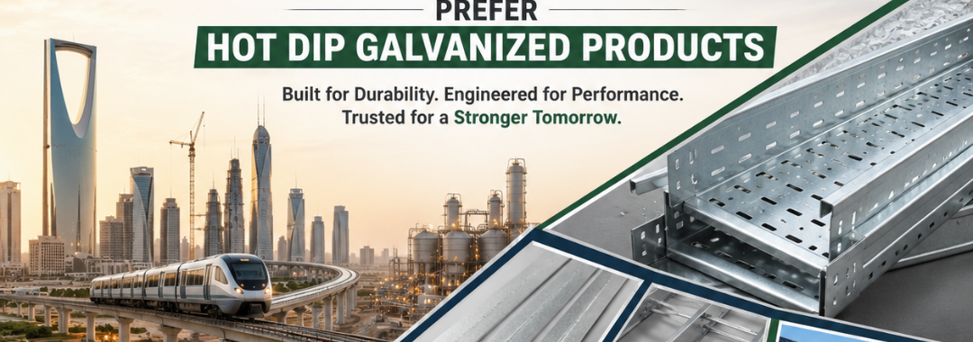 Hot Dip Galvanized Products for Saudi Infrastructure Projects by RK Engineering