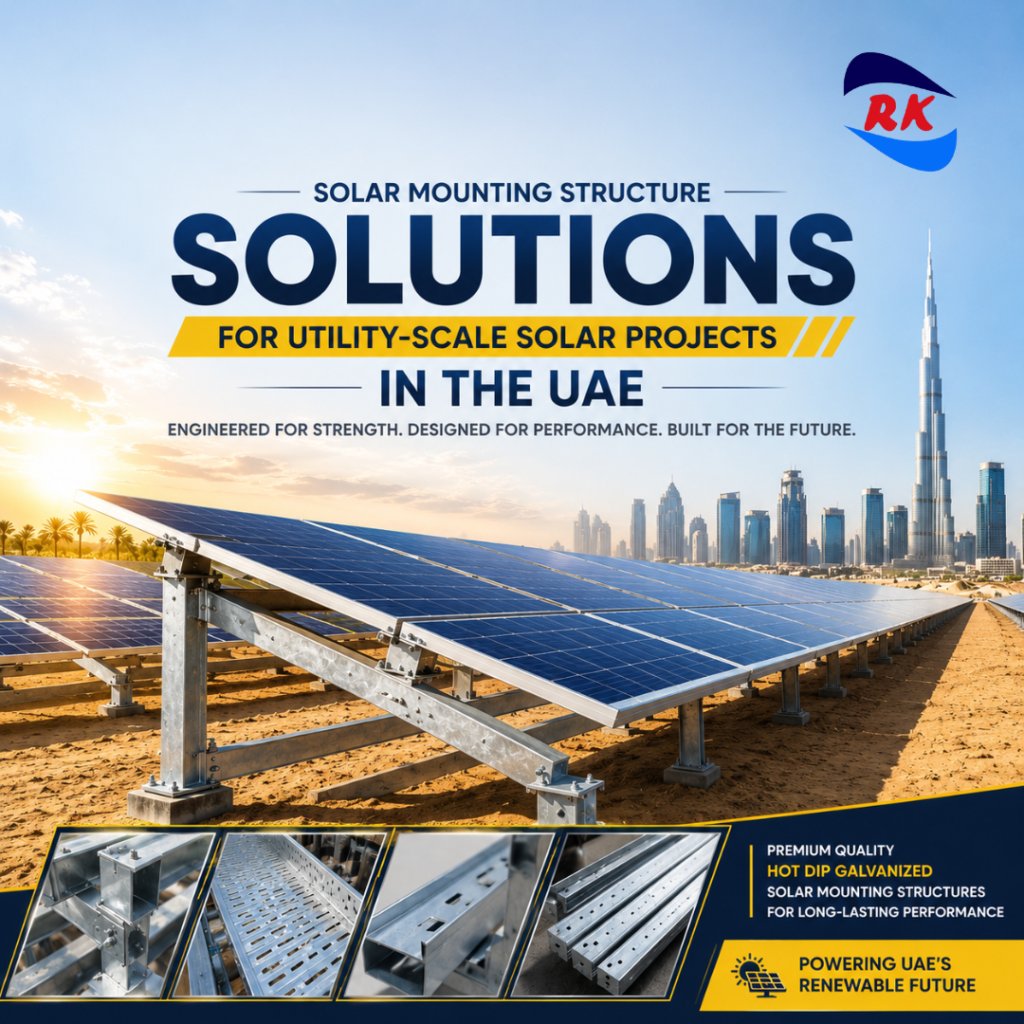 Solar Mounting Structure UAE for Utility-Scale Solar Projects