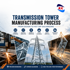 Transmission Tower Manufacturing Process from Design to Hot Dip Galvanizing