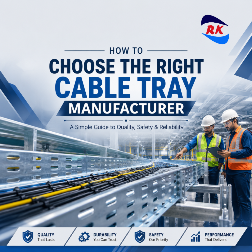 Cable Tray Manufacturer - Hot Dip Galvanized Cable Tray by RK Engineering